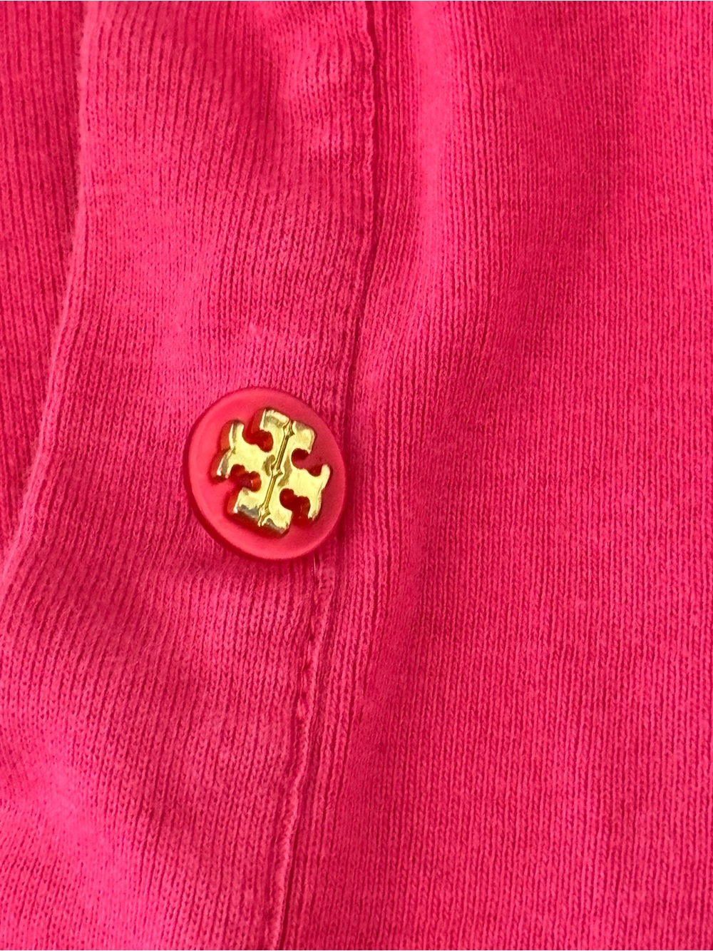 Tory Burch Hot Pink Long-Sleeve Polo Top - Picture 7 of 12